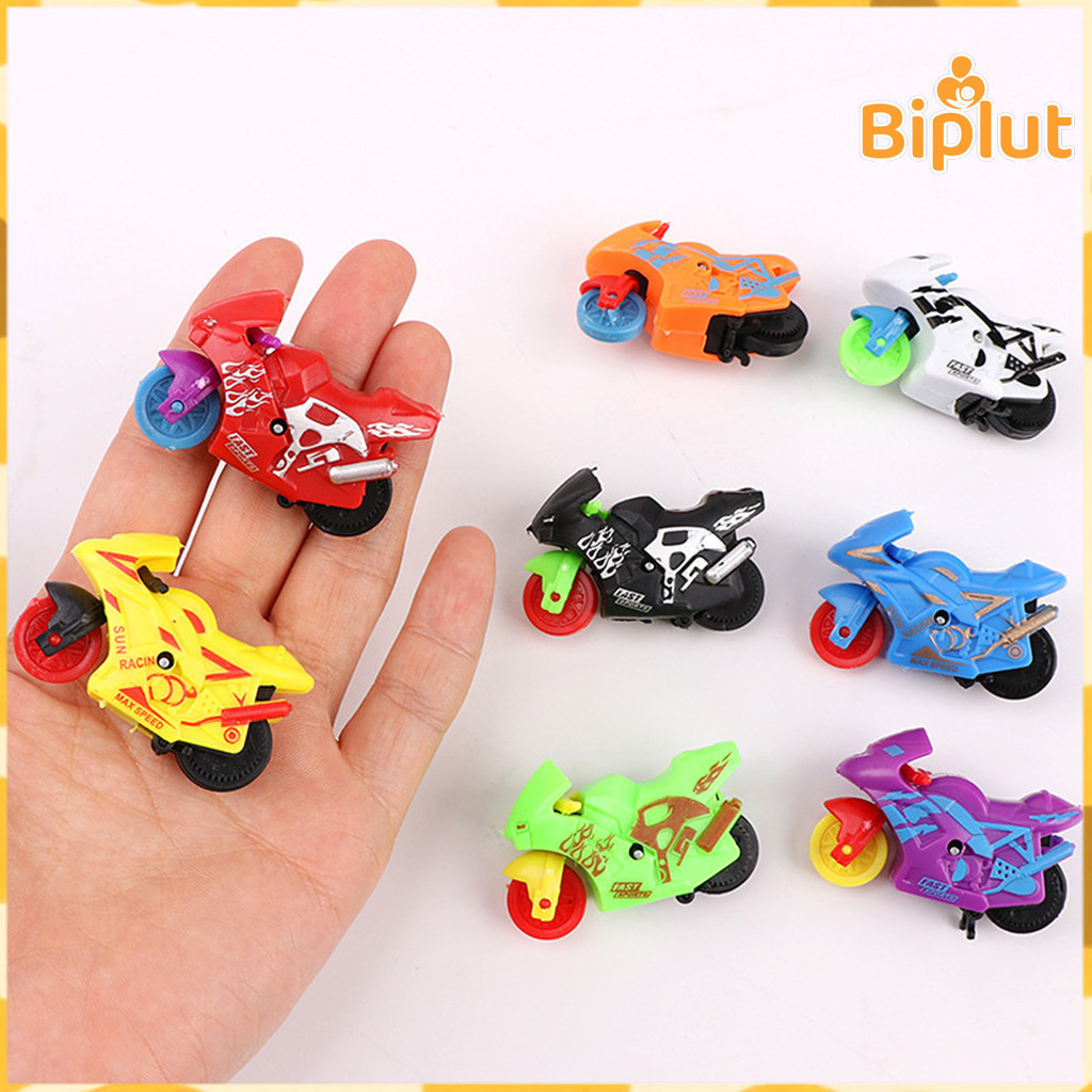 Biplut 5 ชิ้นรถจักรยานยนต์รุ่นของเล่น Inertia ไดรฟ์ไปข้างหน้า Mini หลากสี -ฟรี Interactive ของเล่นสะสมเด็กดึงกลับการ์ตูนของเล่นยานพาหนะ Party Favor