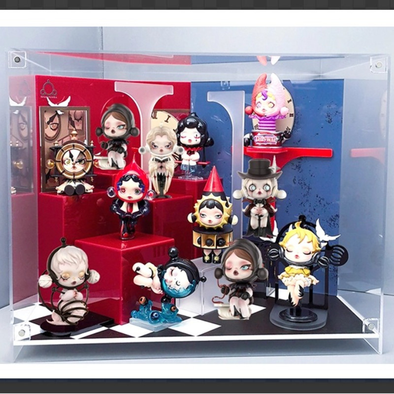 อาร์ตทอย กล่องใส่ art toy ชั้นวาง art toy C Art toy-กล่องเก็บของ รูปการ์ตูน Pop Mart skullpanda สําหรับเก็บสะสม-กล่องใส่ art toy