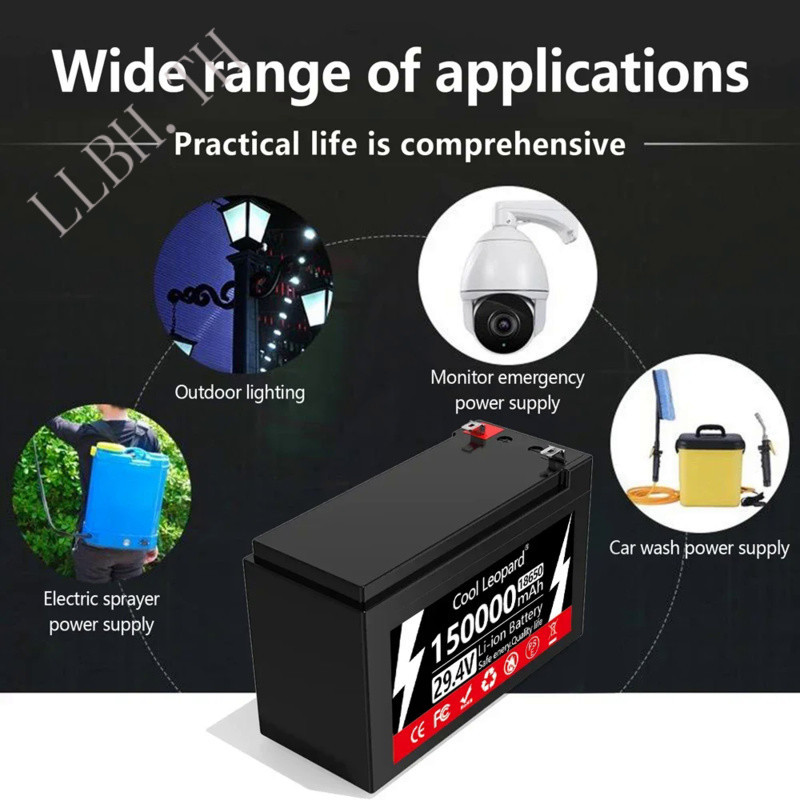 29.4V 7S3P 150000mAh Lithium Ion Battery Pack Built-In High Current BMS Battery For Sprayers Electri