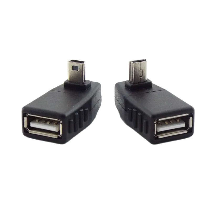 Mini USB 5Pin ชาย USB ประเภท A หญิง 90 องศามุม Converter Connector ข้อมูล Sync OTG อะแดปเตอร์ TH12L4 - รูปที่ 2