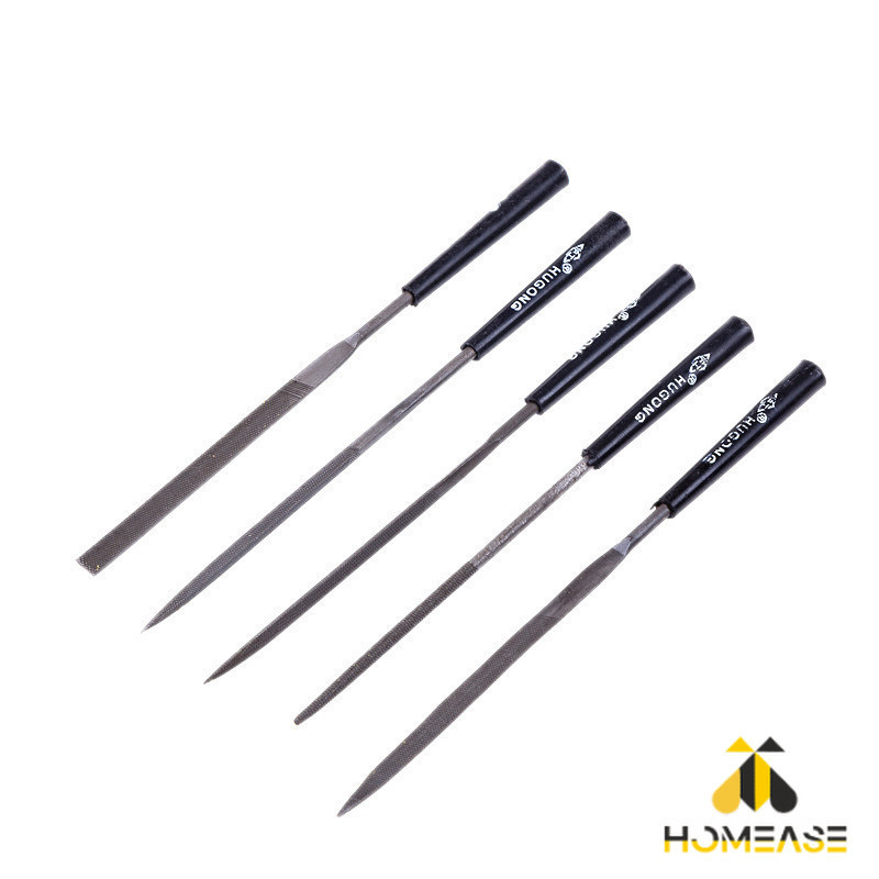 HA 5 ชิ้น/ชุด ตะไบเหล็ก แบบแบน เหลี่ยม และกลม mini ตะไบ 3*140mm Hardware tools