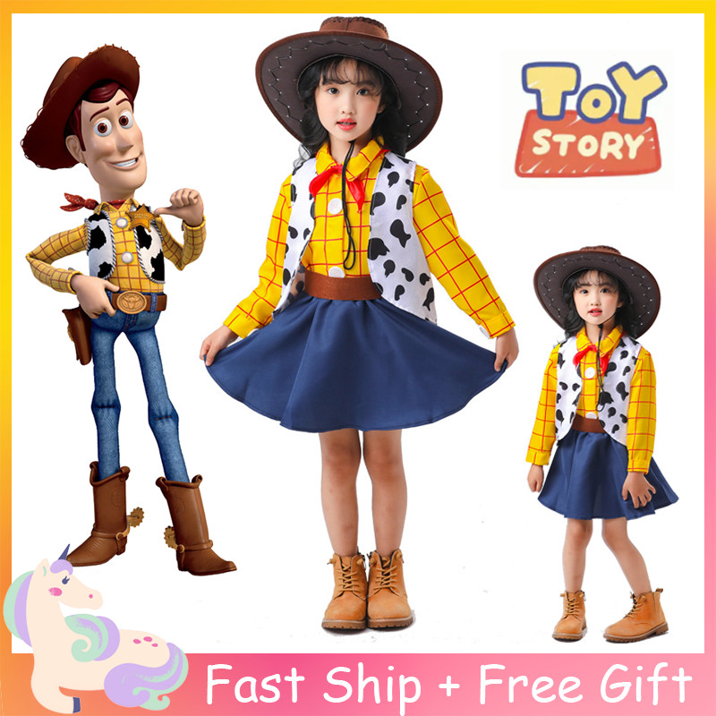 ชุดคอสเพลย์ Toy Story Jessi Woody สไตล์คาวบอย สําหรับเด็กผู้หญิง เหมาะกับงานปาร์ตี้ฮาโลวีน