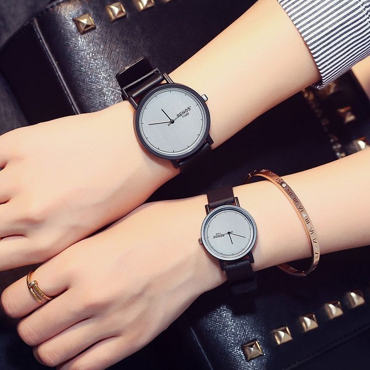 Renos นาฬิกาข้อมือคู่รัก กันน้ํา สไตล์เกาหลี เรียบง่าย แฟชั่นสําหรับผู้ชาย และผู้หญิง♣♣4.24