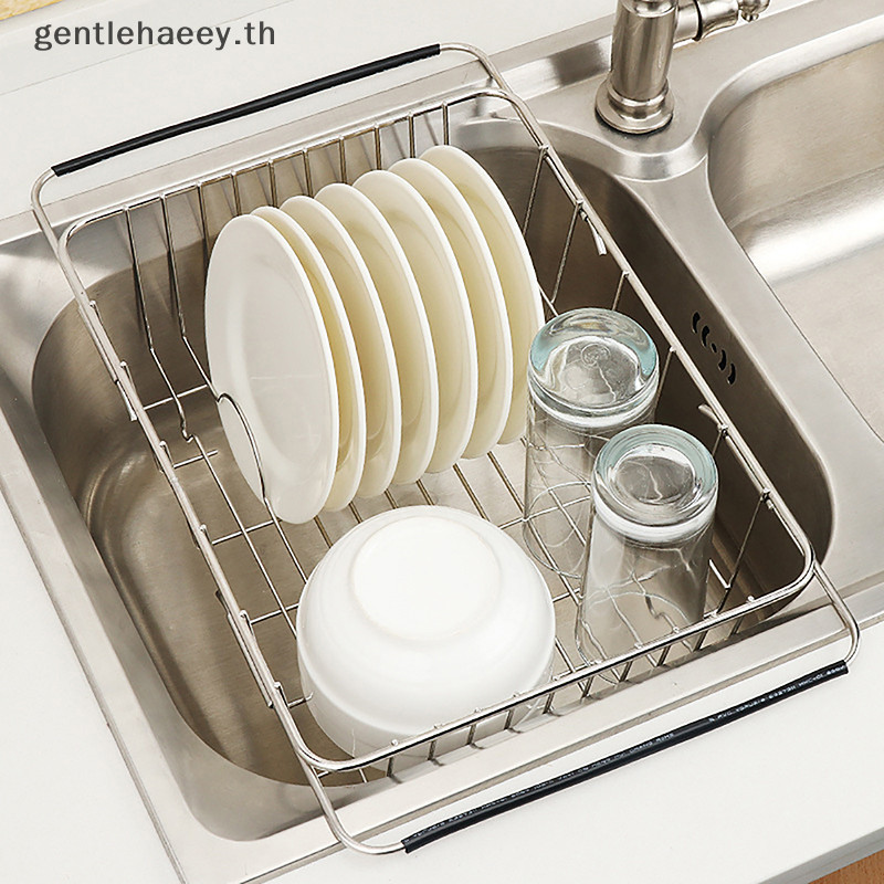 Gg Adjustable Over Sink Dish Drying Rack สแตนเลสครัวสนิมท ่ อระบายน ้ ําสําหรับกระทะชามจานแก ้ วแผ ่ น TH