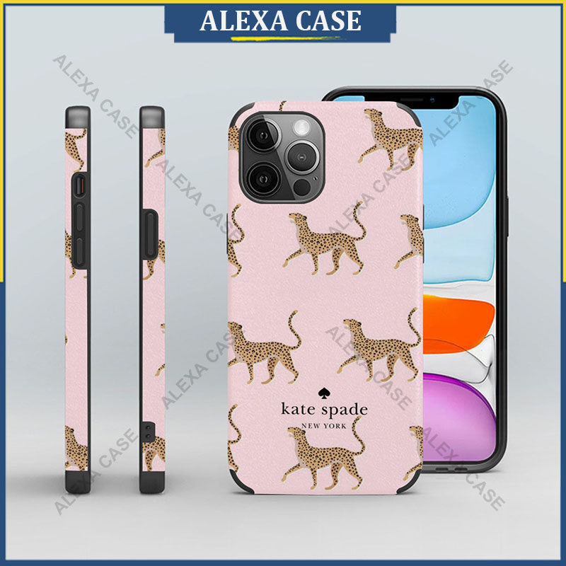 เคสโทรศัพท์ Kate Spade สําหรับ iPhone 16 Pro Max / iPhone 15 Pro Max / iPhone 14 Pro Max / iPhone 12 Pro Max / XS Max / iPhone 8 Plus / iPhone SE Lambskin เคสป้องกัน XH6YAD