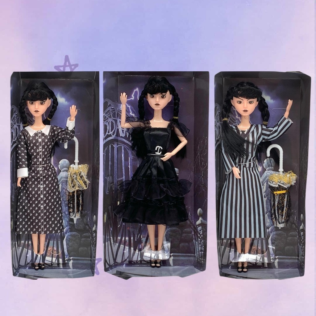 P PSGP New American Drama Wednesday Adams Family Doll Wednesday Addams Toy Doll