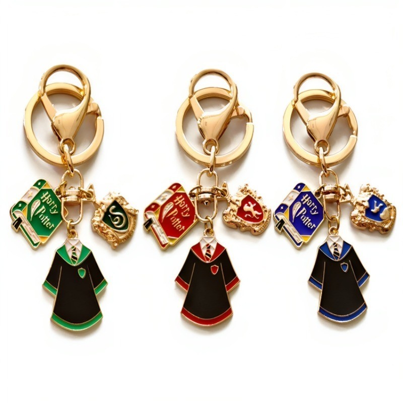 Creative Hogwarts Magic Uniform พวงกุญแจ College Badge รถไฟแพลตฟอร์มจี้สําหรับผู้หญิงผู้ชายนักเรียนส