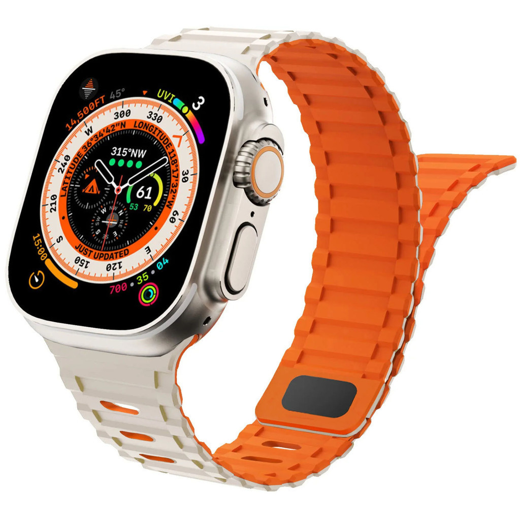 เหมาะสําหรับ Apple S9 นาฬิกา iwatch สาย applewatch9 แม ่ เหล ็ ก s8 ซิลิโคน s7 ฤดูร ้ อน Ultra ชาย SEspots