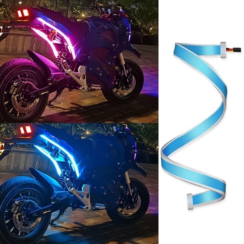Mg1pcs รถจักรยานยนต ์ LED DRL ไฟวิ ่ งกลางวันไฟท ้ ายแถบไหลกันน ้ ําเลี ้ ยวโคมไฟอัตโนมัติสไตล ์ รถอุปกรณ ์ เสริม