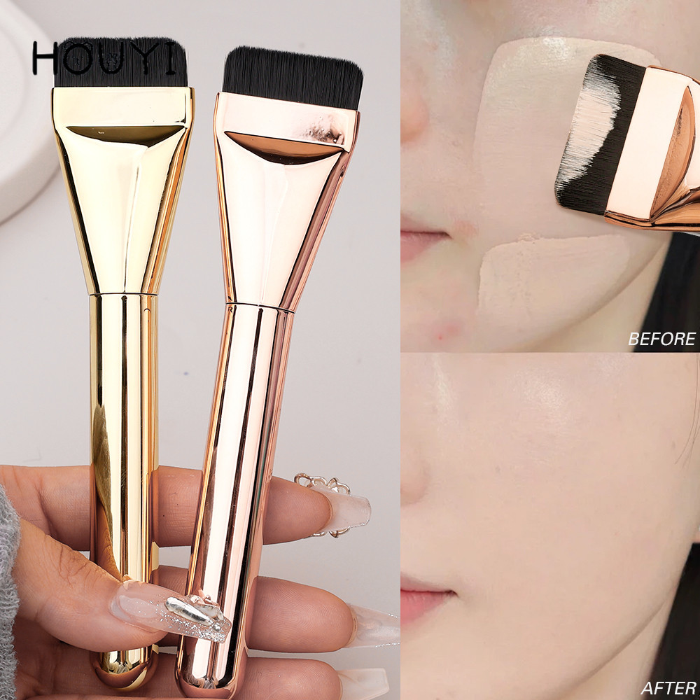 หลายสไตล์ Ultra Thin Flat Face Contour Brush แปรงแต่งหน้าครีมรองพื้นผิวหน้าน้ําหนักเบา