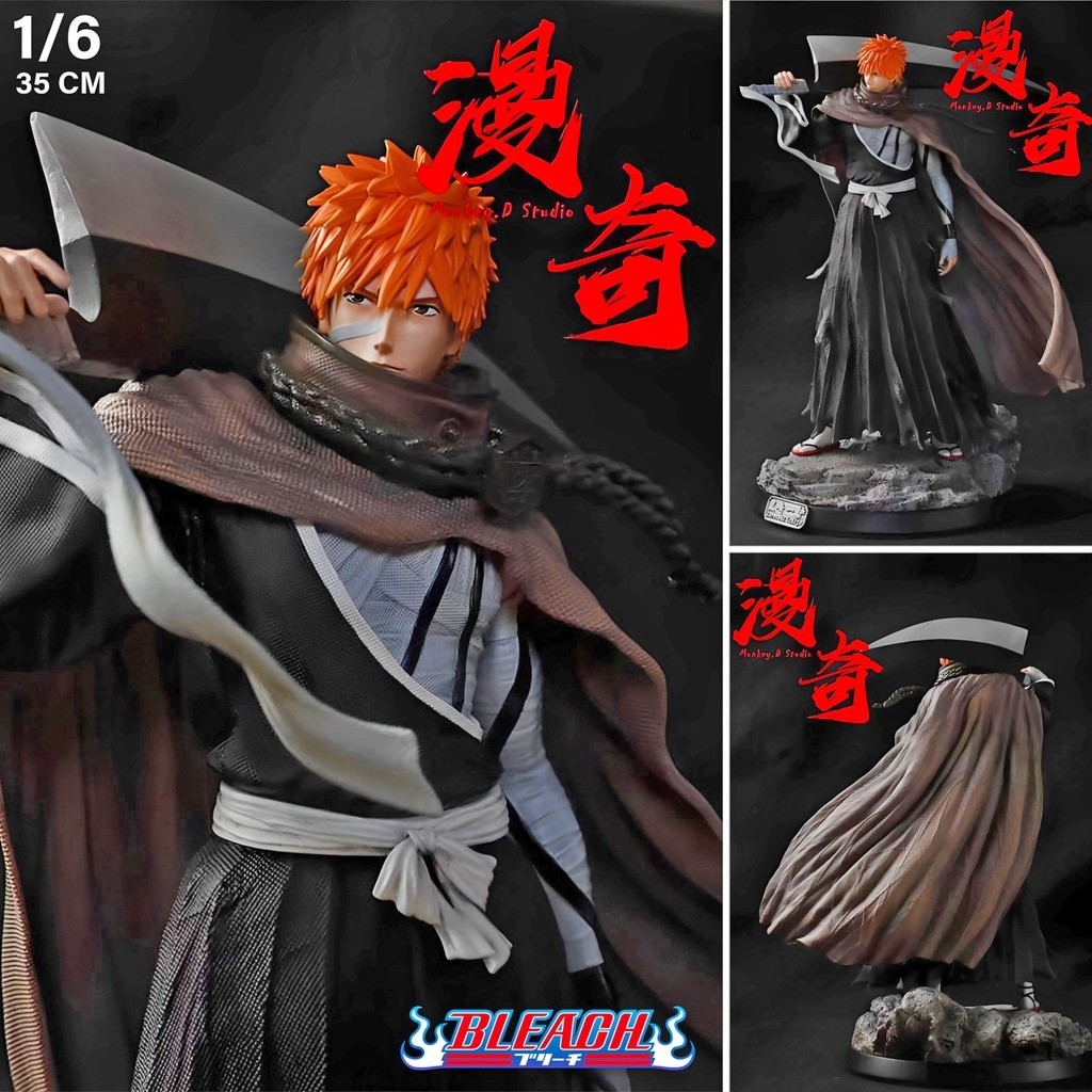 Bleach บลีช บีท เทพมรณะ ฟิกเกอร์ Monkey D Studio  Kurosaki Ichigo คุโรซากิ อิจิโกะ 1/6 สูง 35 cm ชุด