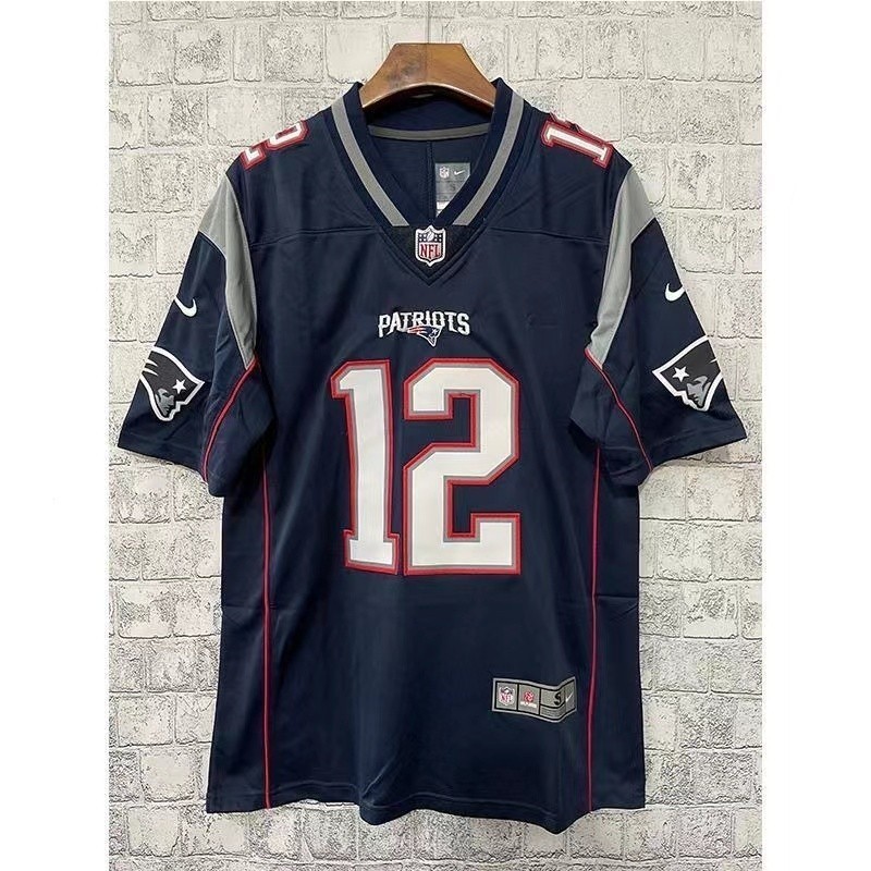 Men 's NFL Jersey New England Patriots Tom Brady Blue Limited American Football Jersey Shirt