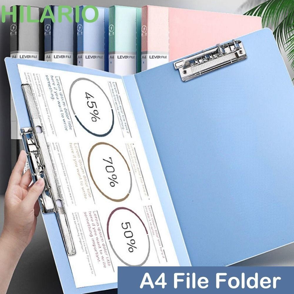 Hilario A4 แฟ ้ มโฟลเดอร ์ Clipboard โรงเรียนแบบพกพาเอกสารคลิปผู ้ ถือใบเสร ็ จรับเงินคลิปคู ่ เครื ่ องเขียน Memo คลิปบอร ์ ด