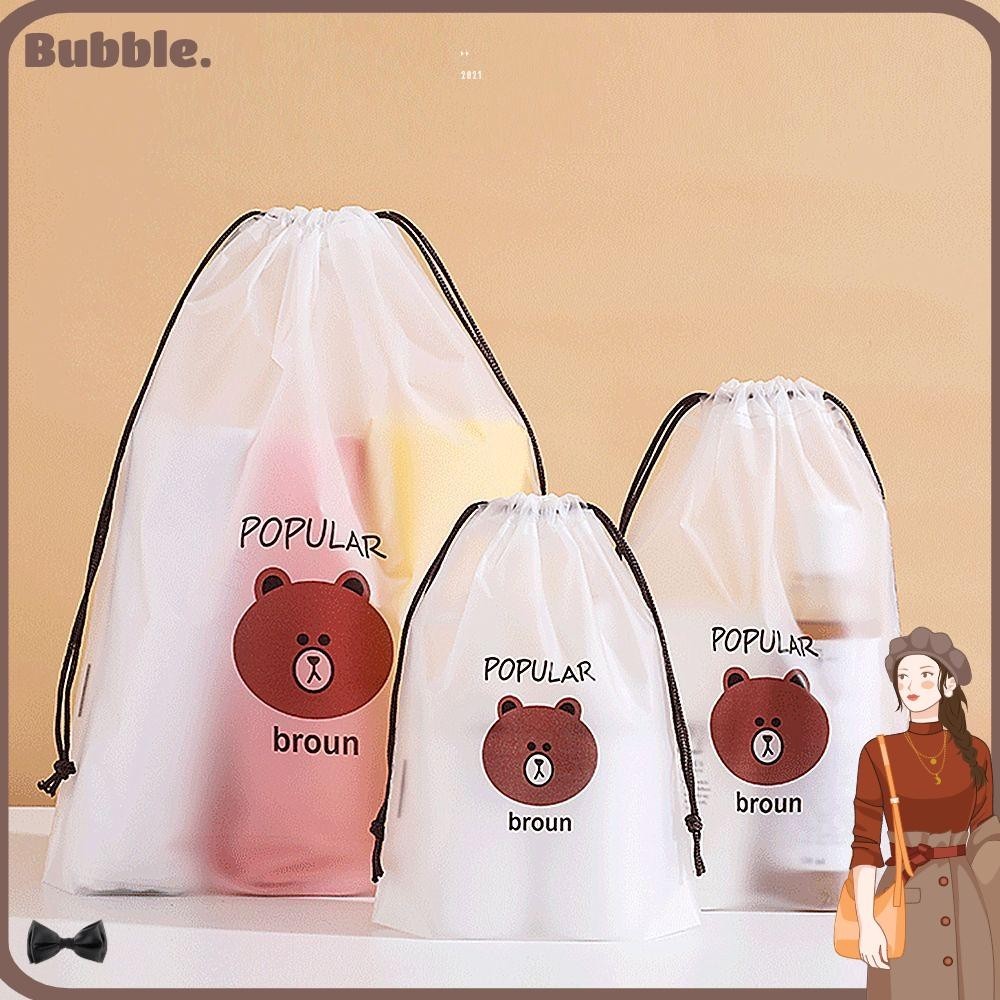 Bubble 1PC/3PCS กระเป ๋ าเก ็ บหมีเดินทางกันน ้ ําการ ์ ตูนกระเป ๋ าเก ็ บแป ้ ง
