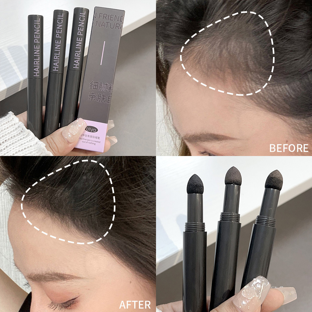 Hairline Fill Stick ทันที Blackening Hair Root Edge Shadow ยาวนานธรรมชาติ Hairline Contour Stick