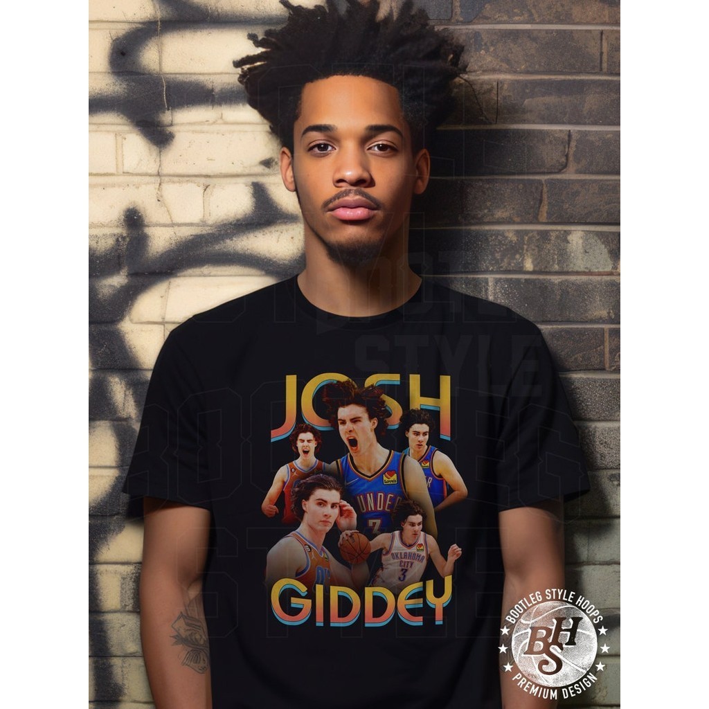 Josh Giddey 90s bootleg shirt Josh Giddey เสื้อยืดบาสเก็ตบอลวินเทจของขวัญสำหรับแฟนบาสเก็ตบอลของขวัญ