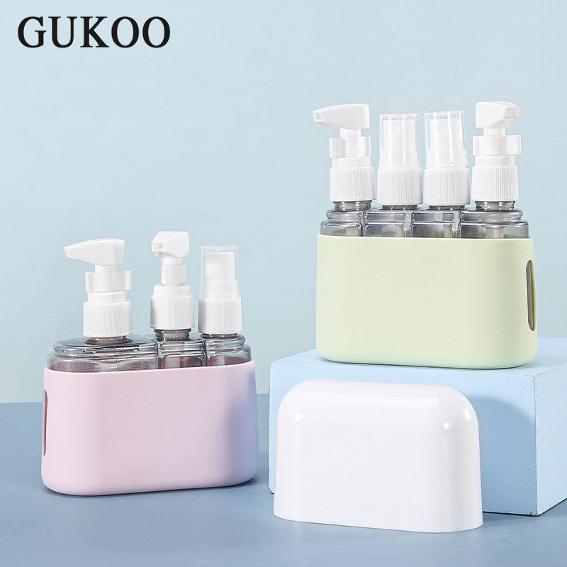 ชุดขวดเดินทาง 4 in 1 พร ้ อมแขนสามารถคอนเทนเนอร ์ ขึ ้ นเครื ่ อง Skincare Liquid Travel Kit ขวด
