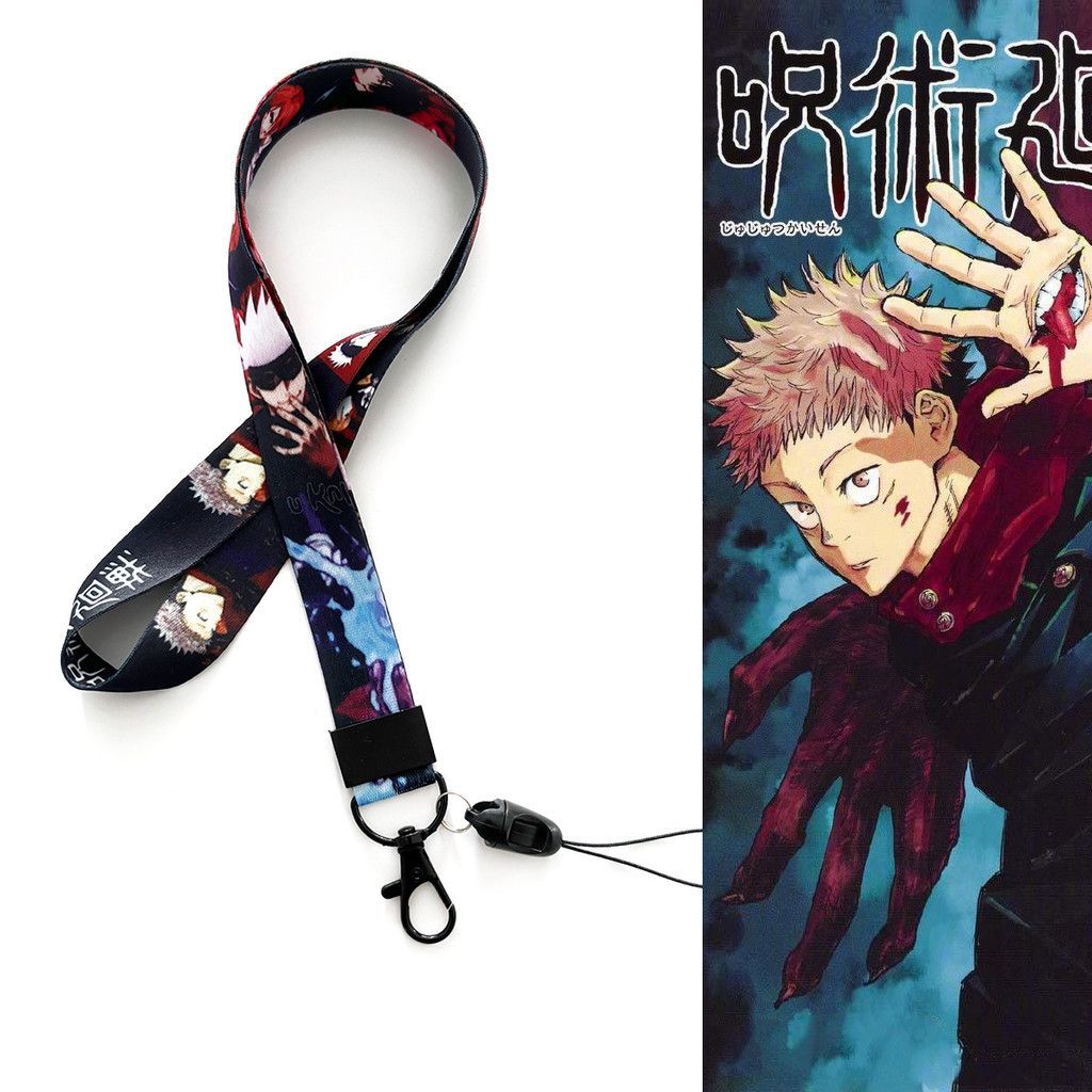 สายคล้องคอ Jujutsu Kaisen อนิเมะญี่ปุ่น สายคล้องไนลอน เชือกเส้นเล็ก สําหรับ โทรศัพท์มือถือ