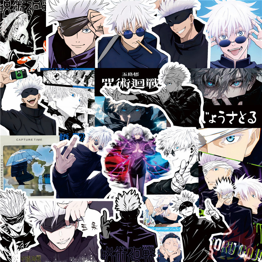 72ชิ้น/เซ็ต ❉ ศิลปป้องกันตัวแบบหนึ่ง ไคเซ็น . สติ๊กเกอร์ Satoru Gojo ❉ สติ๊กเกอร์ DIY Fashion Doodle Decals
