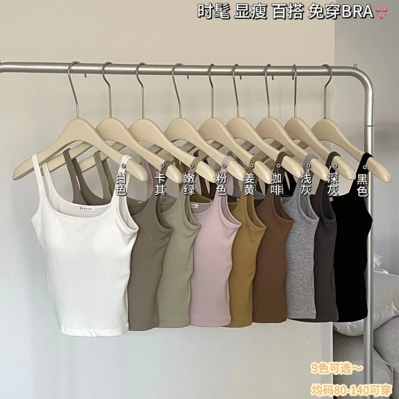 เสื้อครอปบราไร้โครง ตะขอหลังฟองน้ำเย็บติด สายเดี่ยวแบบครึ่งตัวเเฟชั่น (อก32-40)