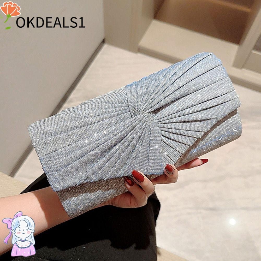 Dealshop กระเป๋าออกงาน งานแต่งงาน งานเลี้ยง หรูหรา กลิตเตอร์ ปาร์ตี้ ดินเนอร์ กระเป๋า
