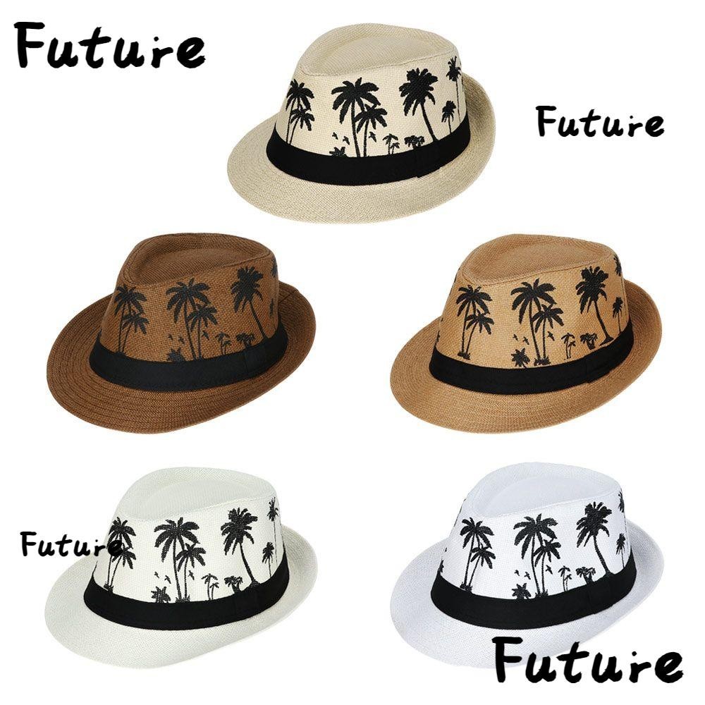 Future หมวกชายหาดผู ้ ชายผู ้ หญิง Fedora หมวกกันแดดหมวกแจ ๊ สหมวก