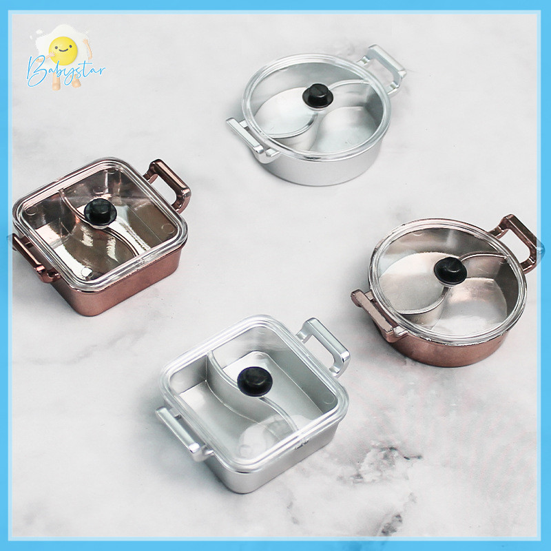 Itht> DollHouse Mini Hot Pot Dinner Plate จีน Cuisine Cookware เครื่องครัวแฟชั่นตุ๊กตา House Accessories เฟอร์นิเจอร์ของเล่นใหม่