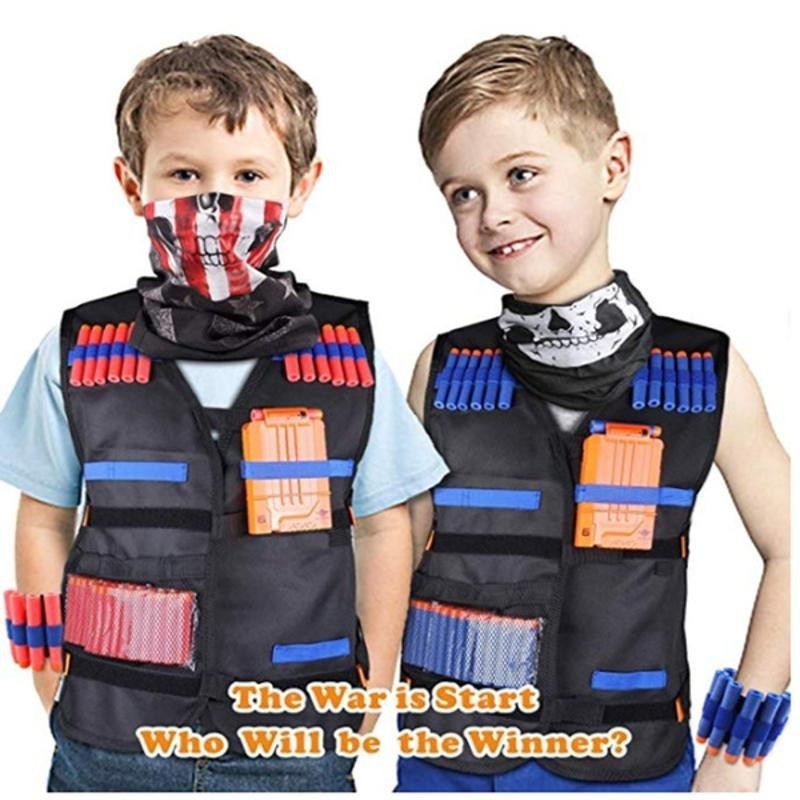 KIDS TACTICAL OUTDOOR VEST HOLDER KIT CHILDREN GAME GUNS ACCESSORIES TOYS FOR NERF N-STRIKE ELITE SERIES BOYS GIFTS TOY