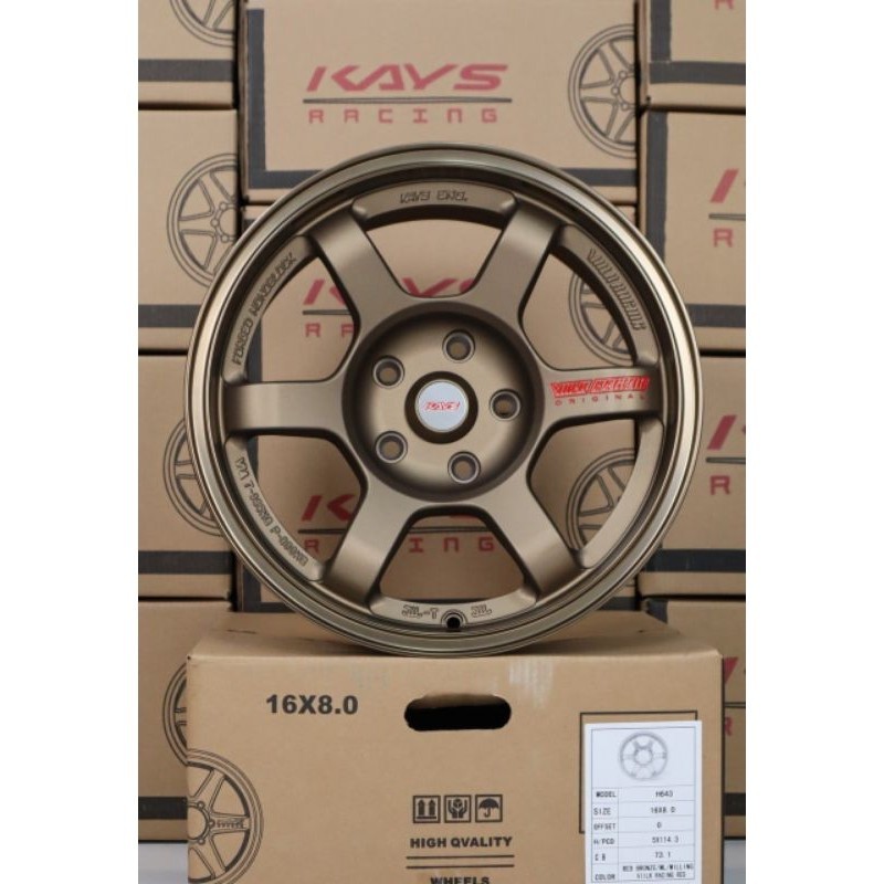 ล้อTE37 SUV ขอบ16x8.0. ET0 PCD 5รู114.3(งานKAYS)🏁