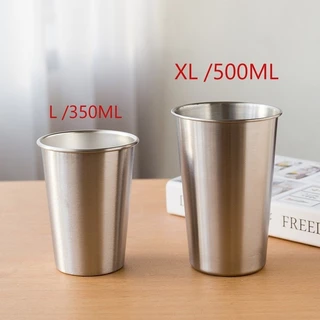 ( ขนาด 350 ,500 ML) แก้วแสตนเลส 304 อย่างดี แข็งแรง ทนทาน ไม่ลอก ไม่ดำ-SUS304