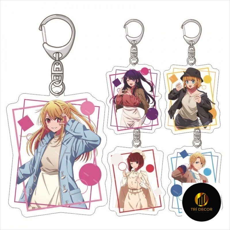 [ในสต็อก] อะคริลิค Oshi no Ko พวงกุญแจอุปกรณ์ต่อพ่วงบุคลิกภาพจี้และสไตล์ Oshi no Ko Hosh ที่แขวนสองด