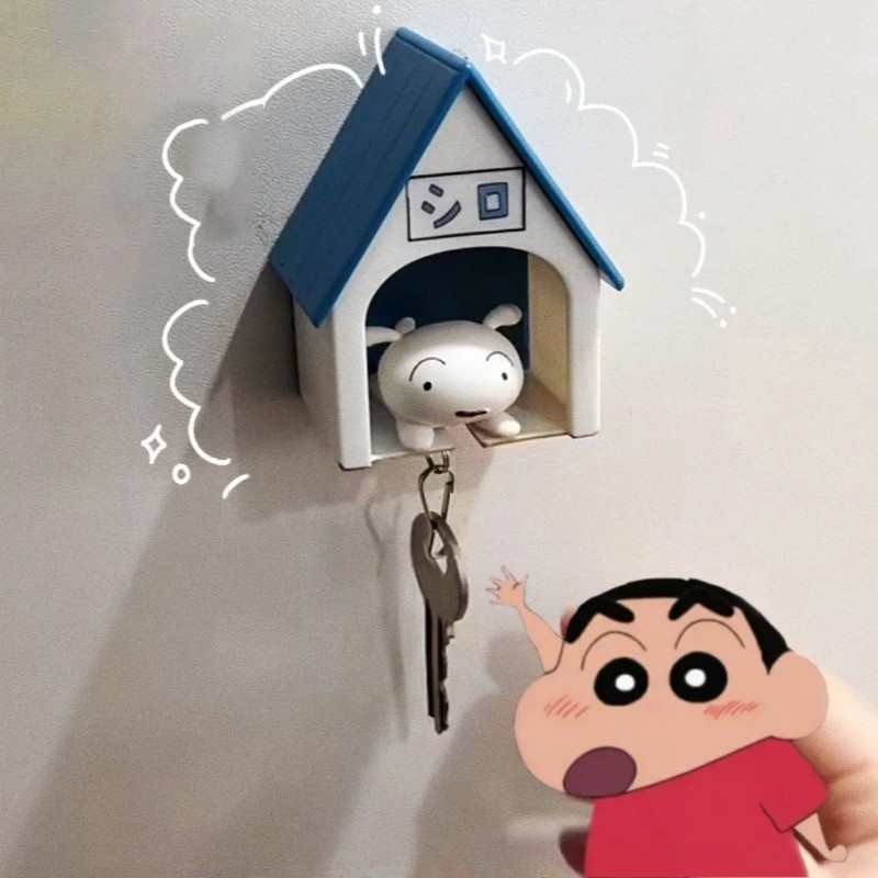 Crayon Shin-chan อะนิเมะตัวเลข Noob พวงกุญแจ Key Hanger Small House Action Figure รวบรวมเครื ่ องประ