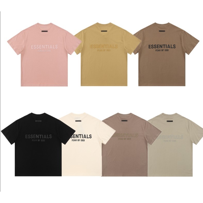 Feapr OF GOD ESSENTIALS High Street FOG Back Logo เสื ้ อยืดแขนสั ้ น