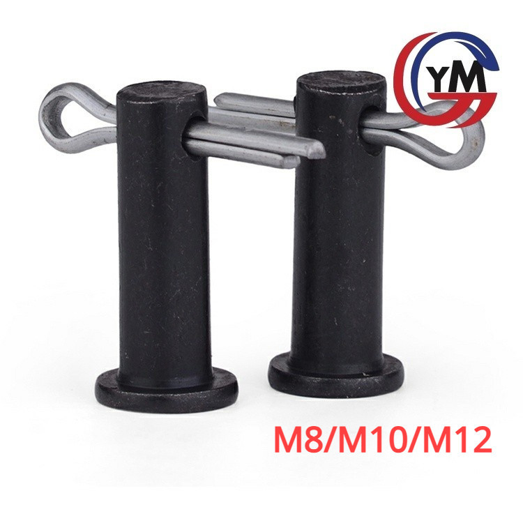 [YMH1] Gb882 หมุดพิน ปิ๊น สลัก หัวกลมแบน  แถมปิ้นเสียบ M6 M8 M12 / Clevis Pin w/ Cotter Pin M8 M10 M12