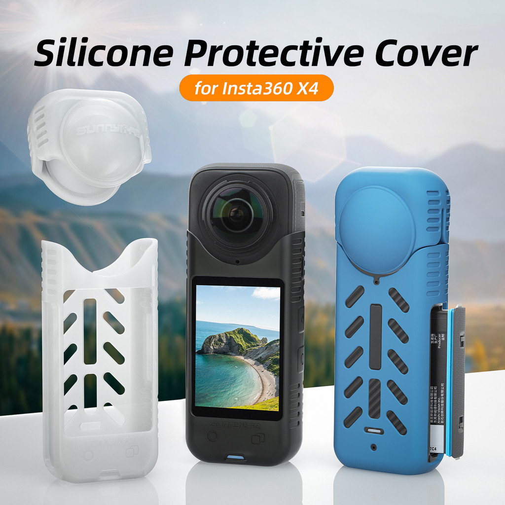 สําหรับ Insta360 X4 ฝาครอบซิลิโคนฝาครอบเลนส ์ ซิลิโคน Drop ป ้ องกันกรณีอุปกรณ ์ เสริมกล ้ อง
