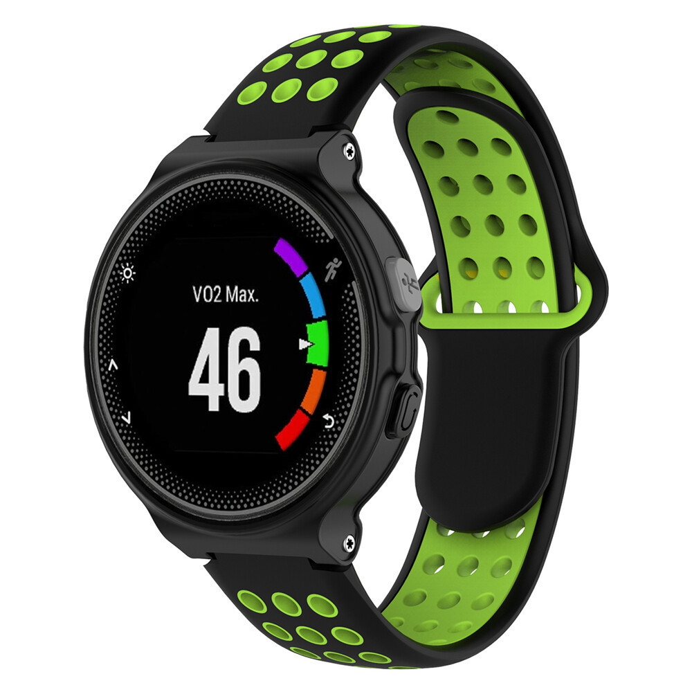 15 มม.กว ้ างสองสีเปลี ่ ยนซิลิโคนสายรัดข ้ อมือนาฬิกาสําหรับ Garmin Forerunner 220 230 235 620 630 735XT Approach S20 S6 S5 COROS PACE