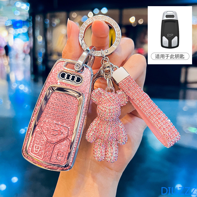 Soft TPU ฝาครอบกุญแจรถ Fob สําหรับ Audi A4 A4L Q5 Q7 A5 TT TTS 8S B9 2016 2017 2018 Protector พวงกุญแจ