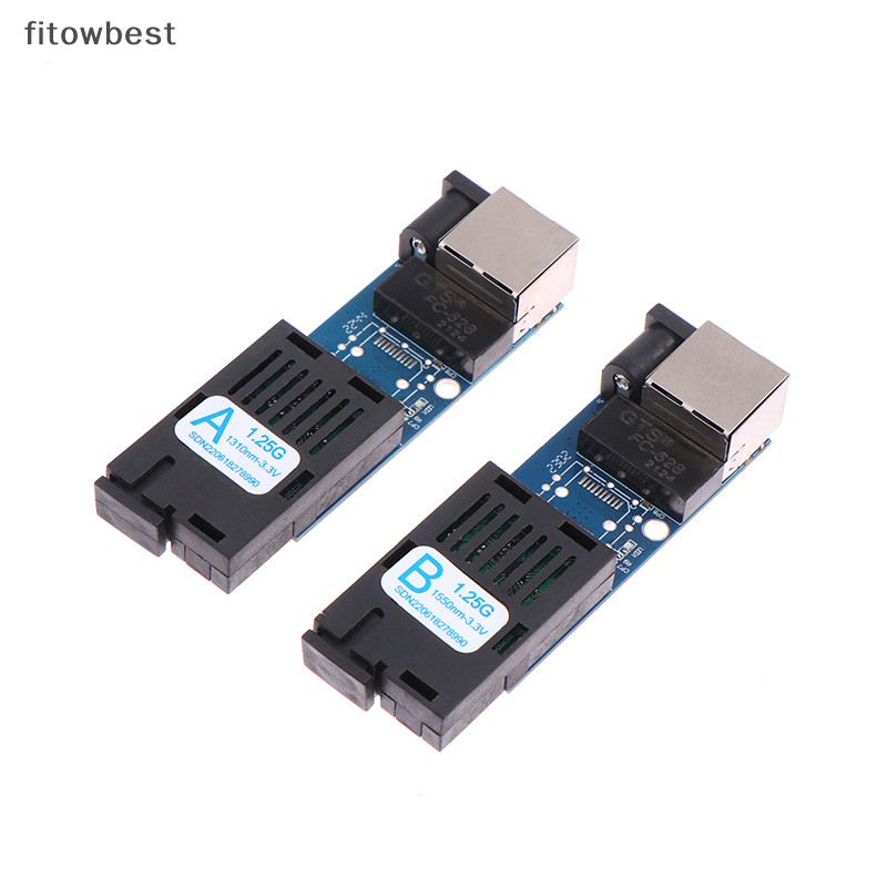 Fbth Mini Gigabit Fiber Optical Media Converter 1000Mbps โหมดเดียว 3-5Km UPC/APC SC-Port A/B พอร ์ ต QDD