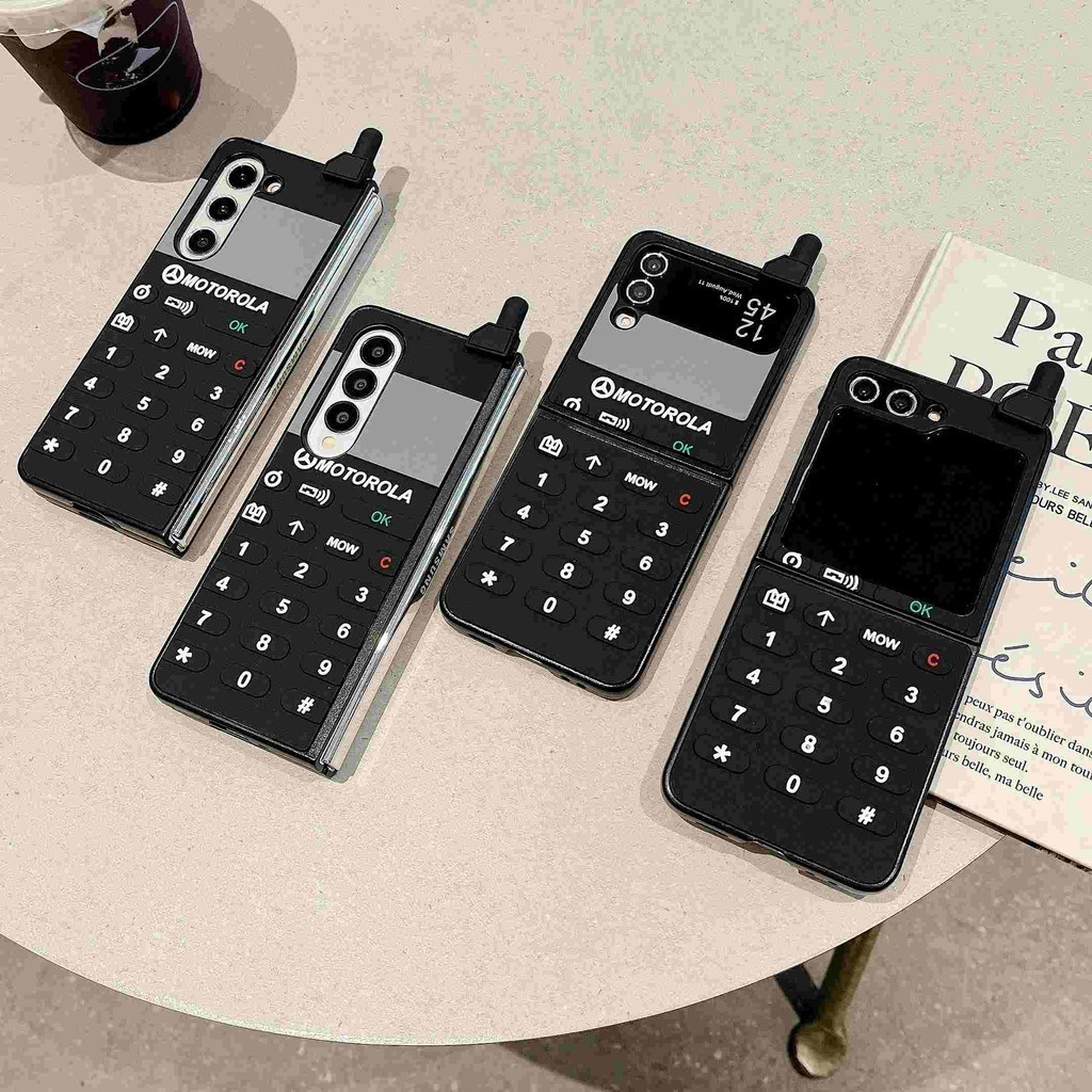 สําหรับ Samsung Galaxy Z Flip3 Flip4 Flip5 Flip6 Fold3 Fold5 Fold4 Fold6 กรณี 3D เกมคอนโซลโทรศัพท ์ รูปร ่ างน ่ ารักพับกันกระแทกฝาครอบ