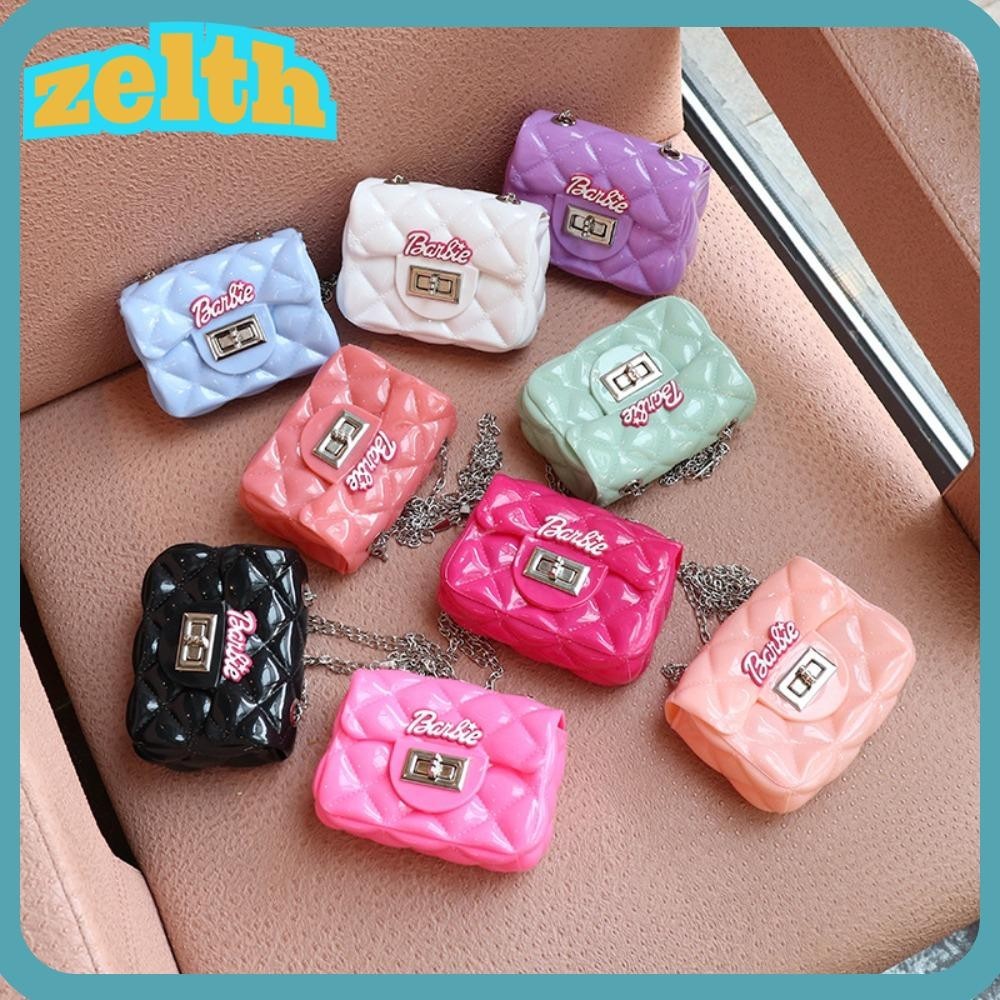 Zelth Phone Bag, Pink Diamond Grid Pattern Shoulder Bag, Fashion Jelly Mini Messenger Bag ของขวัญวันหยุด