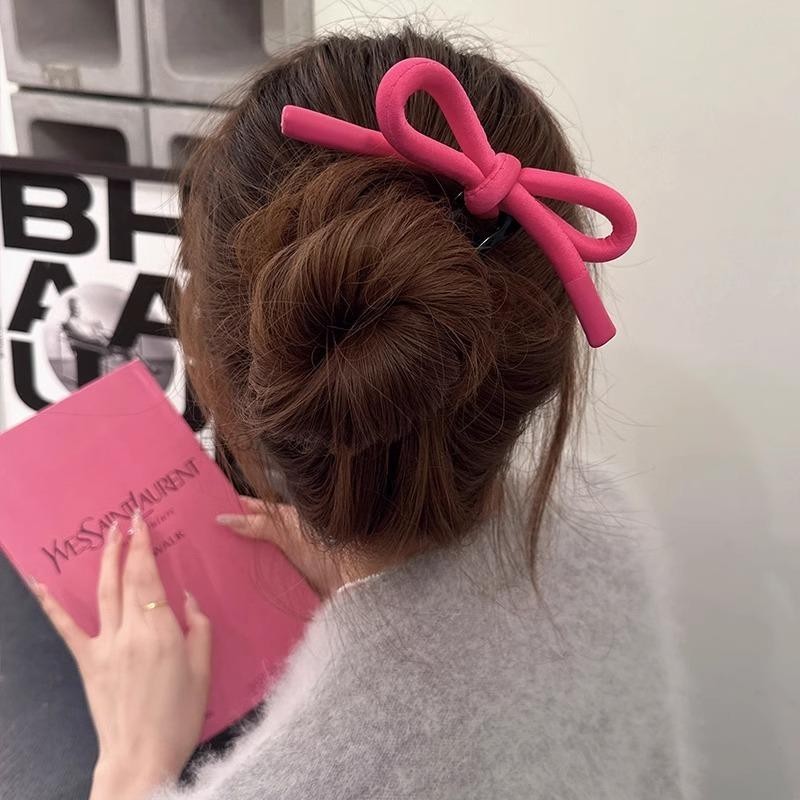 เกาหลีเกาหลี Dongdaemun Hand-tied Bowknot ~ น่ารักฤดูใบไม้ผลิฤดูร้อนขดผม Headdress u-Shaped Hairpin หญิง Ball อุปกรณ์เสริมผมหวาน High-End ดอกไม้หัว
