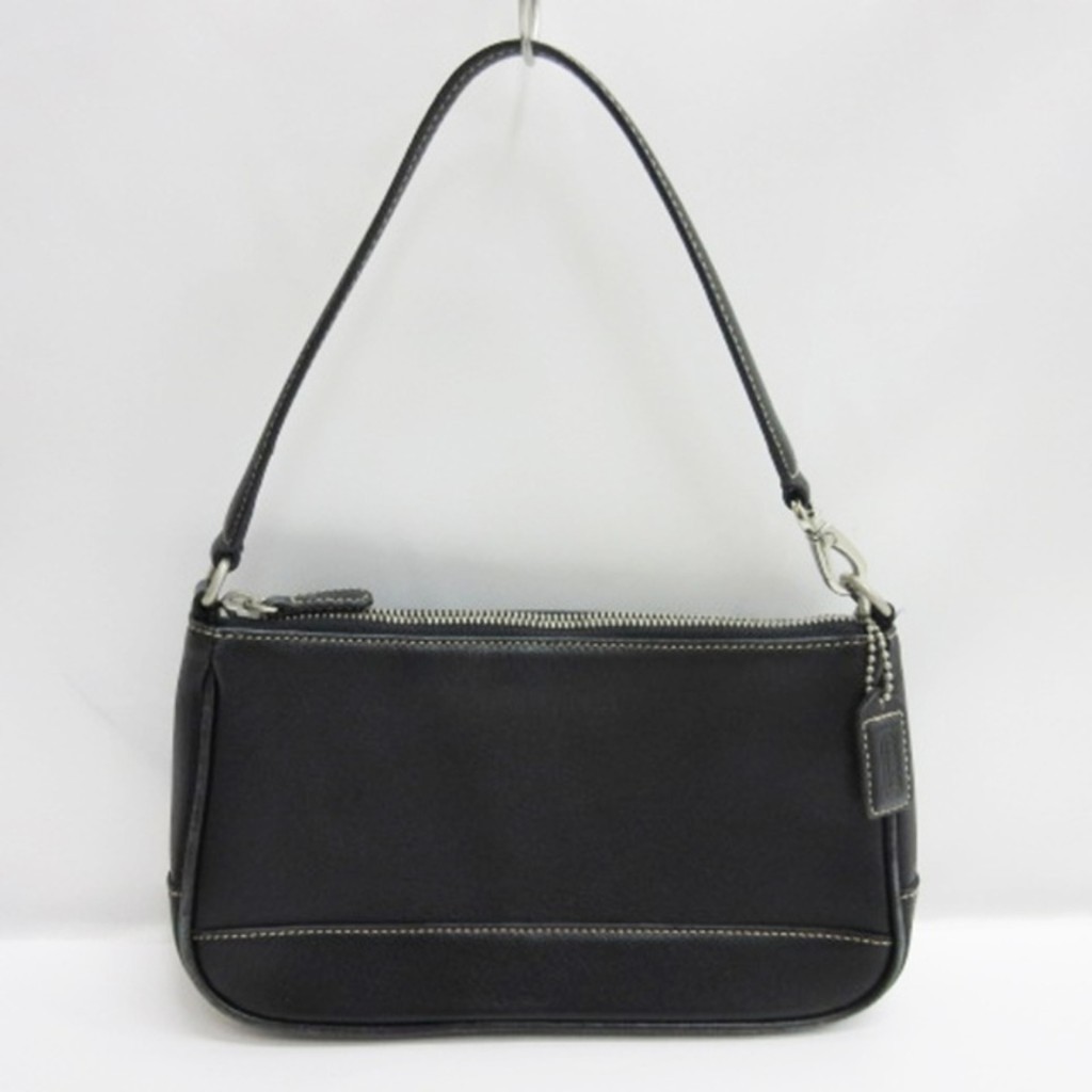 Coach Hampton Leather Demi Pouch Handbag 7785 Leather Black Direct from Japan Secondhand