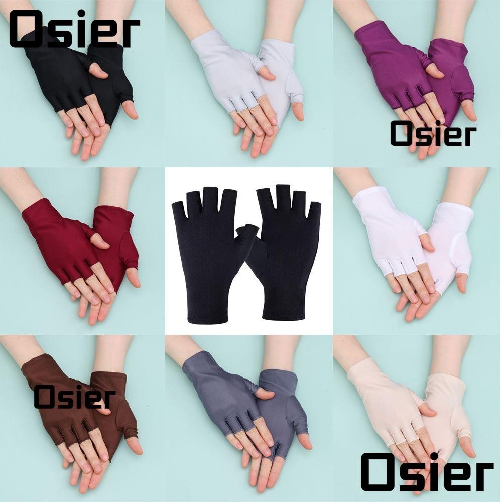 Osier1 ถุงมือครึ ่ งนิ ้ วฤดูใบไม ้ ผลิฤดูใบไม ้ ร ่ วงสั ้ นป ้ องกันแสงแดดบาง