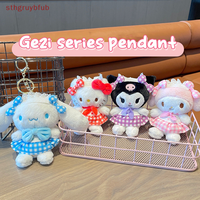 Sthb Sanrio Plush ของเล่นชุดเจ้าหญิง Hello Kitty Kuromi Cinnamoroll Melody จี้ตุ๊กตาตุ๊กตาพวงกุญแจรถแหวนกระเป๋าตกแต่ง TH
