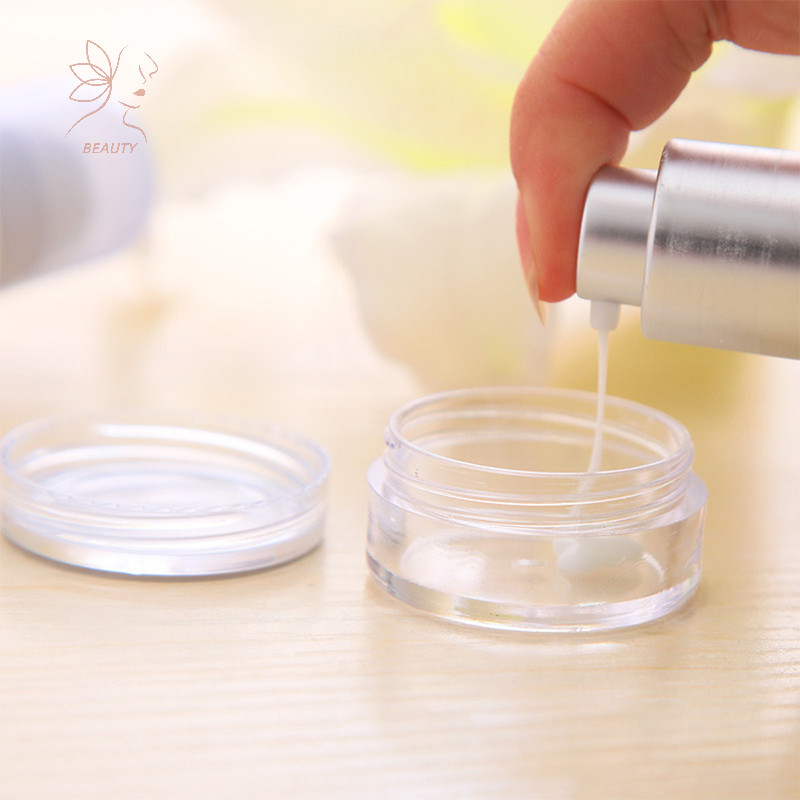 [maybeauty ] 50 ชิ ้ นขวดครีมใสขวดเครื ่ องสําอางขนาดเล ็ กภาชนะใสหม ้ อใสสําหรับเล ็ บ {TH}