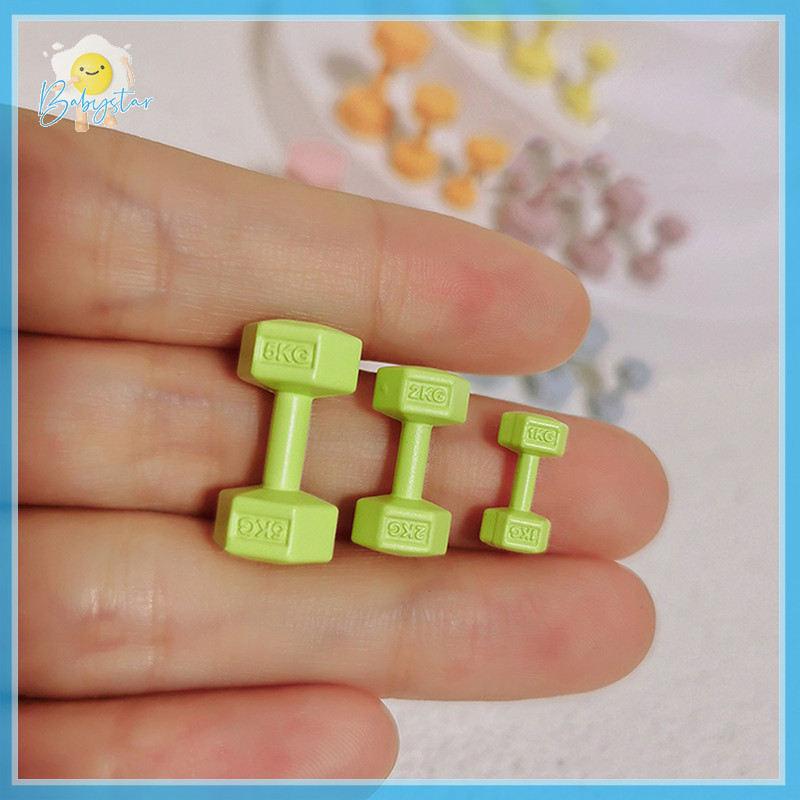 [InthehotT] 1 ชิ้น 1/12 Dollhouse Miniature Barbell ดัมเบลฟิตเนสยิมมินิดัมเบลรุ่นของเล่นน้ําหนัก Lifg อุปกรณ์อุปกรณ์เสริม [ใหม่]