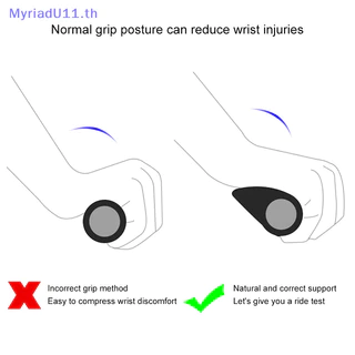 MyriadU 1 คู่ Grips กันกระแทกจักรยาน Handlebar Cover Anti-Slip ล็อค Grips Ergonomic ขี่จักรยานยาง Handle Grips TH