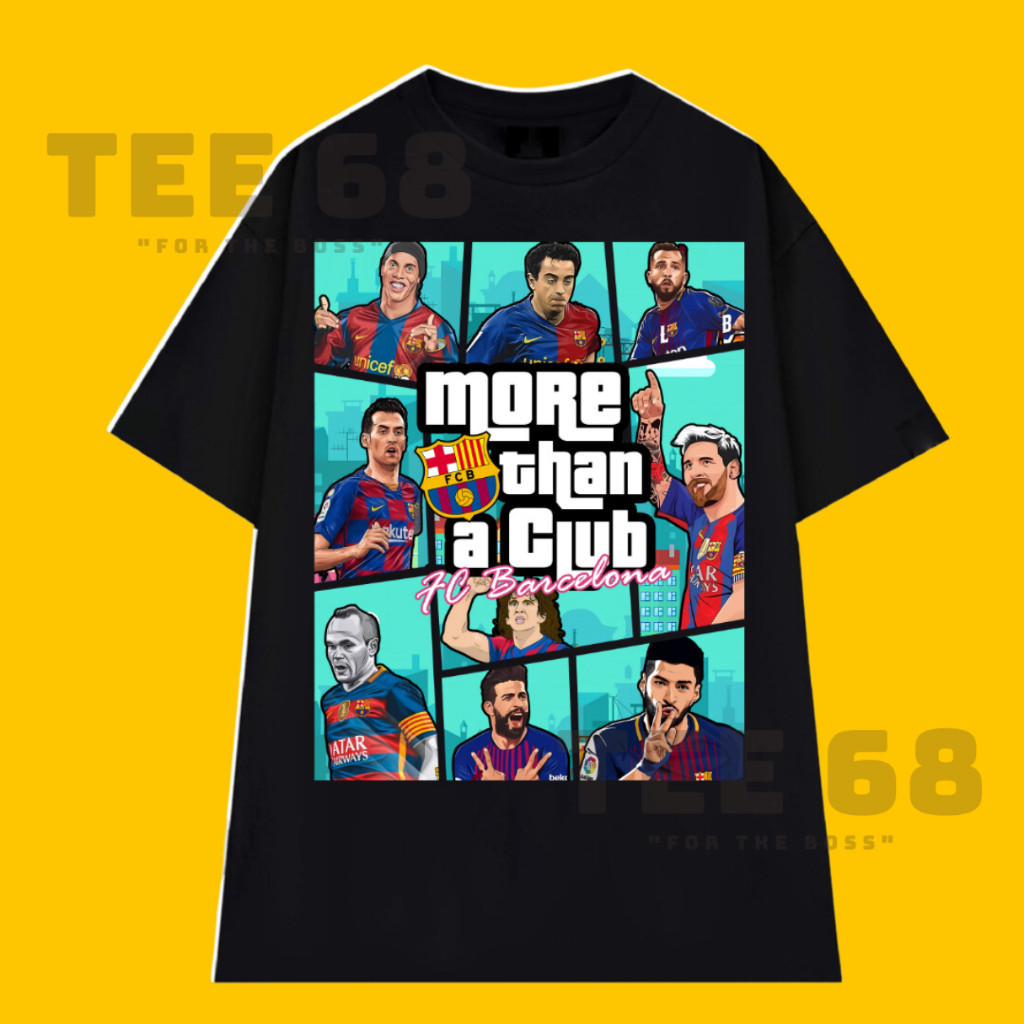 HIGHTRAIN Barcenola More Charcoal a Club Local Brand Tee 68 Cotton 100 % Oversize T-Shirt สําหรับผู 