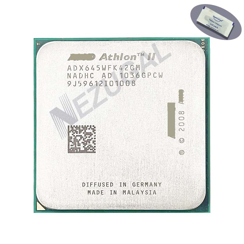Athlon II X4 645 X4-645 ADX645WFK42GM ADX645WFGMBOX 3.1 Ghz Quad Core 2M 95W ซ็อกเก็ต AM2 + ซ็อกเก็ต AM3 CPU โปรเซสเซอร์