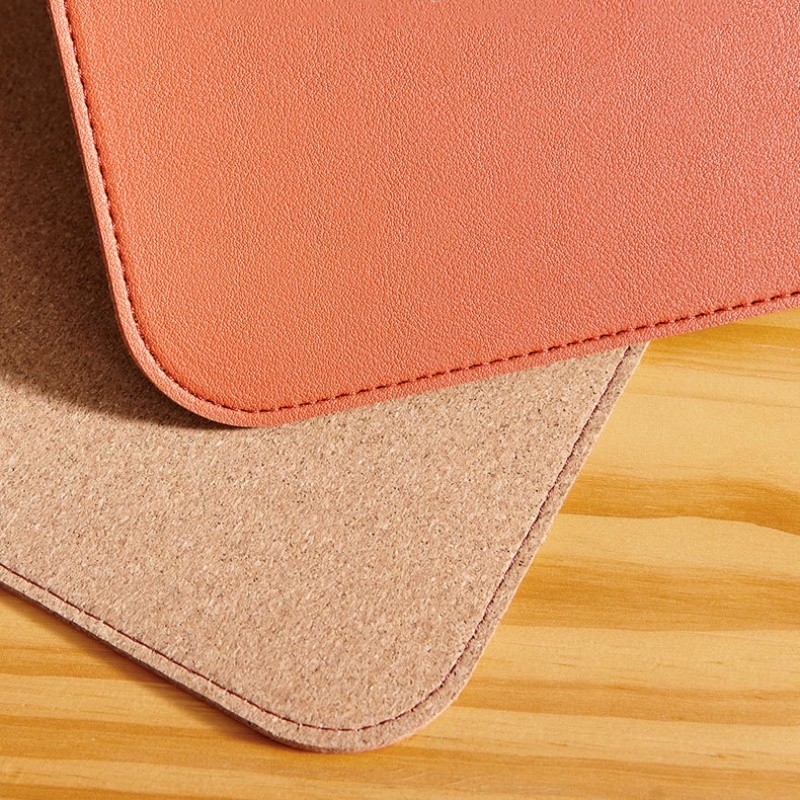 แผ ่ นรองเมาส ์ ขนาดใหญ ่ 3.8 มม.หนา PVC หนัง Cork วัสดุโต ๊ ะ Pad 60X30 80X40 90X43 ซม